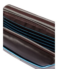 PIQUADRO BLUE SQUARE Leather Card Holder Pouch MAHOGANY - Men&rsquo;s Wallets - 4