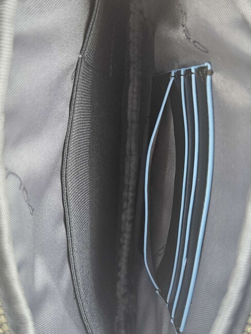 BLUE SQUARE Leather Card Holder Pouch Black - Men&rsquo;s Wallets