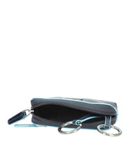 PIQUADRO BLUE SQUARE Leather key case blue - Key holders - 3