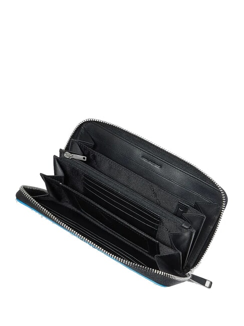 ATLAS Zip Around Leather Wallet Black2 - Women&rsquo;s Wallets