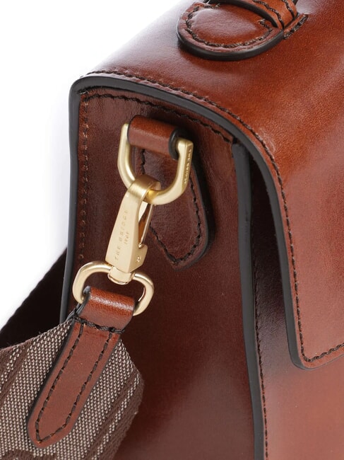 IRENE Shoulder bag, in leather BROWN - Women&rsquo;s Bags