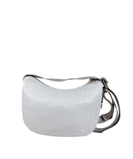 BORBONESE LUNA BAG SMALL ECO LINE LUNA Hobo bag, Small white cotton - Women&rsquo;s Bags - 2