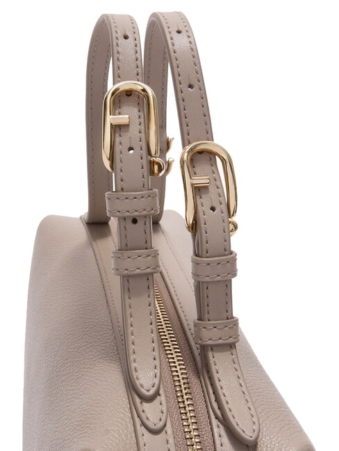 DOUBLE Leather satchel bag with shoulder strap linen - Women&rsquo;s Bags