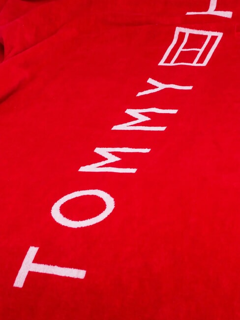 TH MAXI LOGO Cotton terry beach towel primary red - Travel Accessories