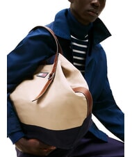 TOMMY HILFIGER TH RUNAWAY Canvas travel bag classic beige - Duffle bags - 5