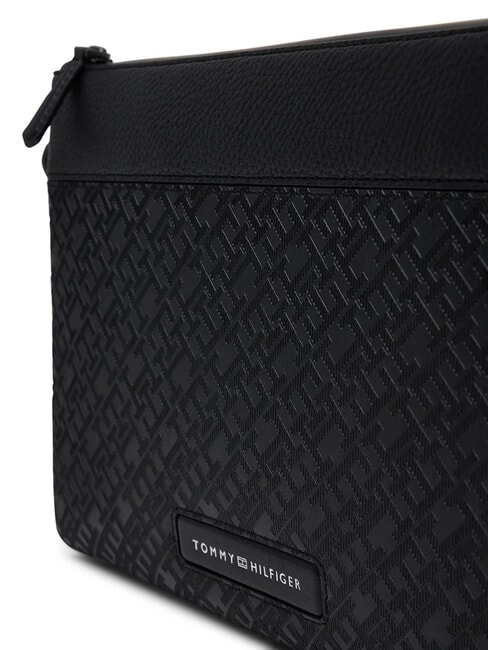 TH MONOGRAM Men's clutch bag with cuff black - Beauty Case