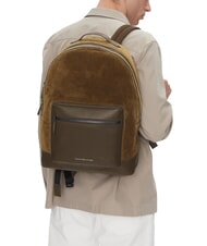 TOMMY HILFIGER TH CASUAL SUEDE Leather backpack for 15" laptop coastal taupe - Laptop backpacks - 5