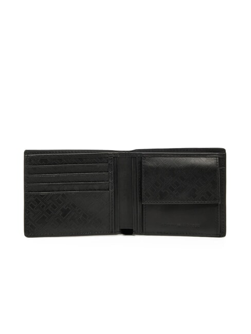 TH MONOGRAM Leather wallet with coin purse black - Men&rsquo;s Wallets