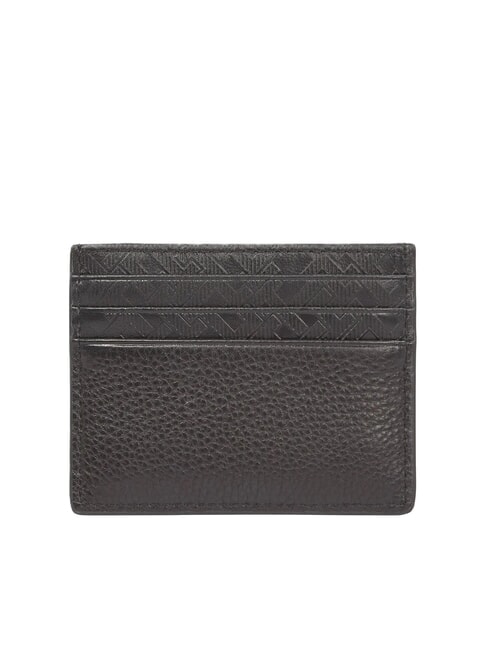 TH MONOGRAM Leather card holder with logo black - Men&rsquo;s Wallets