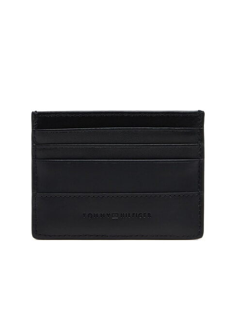 TH CORP Flat leather card holder black - Men&rsquo;s Wallets
