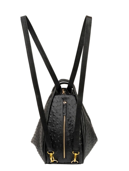 TRIO Ostrich leather backpack black ostrich - Women&rsquo;s Bags