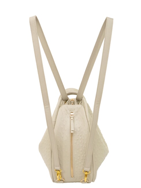 TRIO Ostrich leather backpack white ostrich - Women&rsquo;s Bags