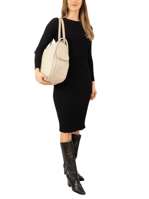 TRIO Ostrich leather backpack white ostrich - Women&rsquo;s Bags