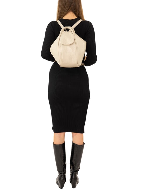 TRIO Ostrich leather backpack white ostrich - Women&rsquo;s Bags