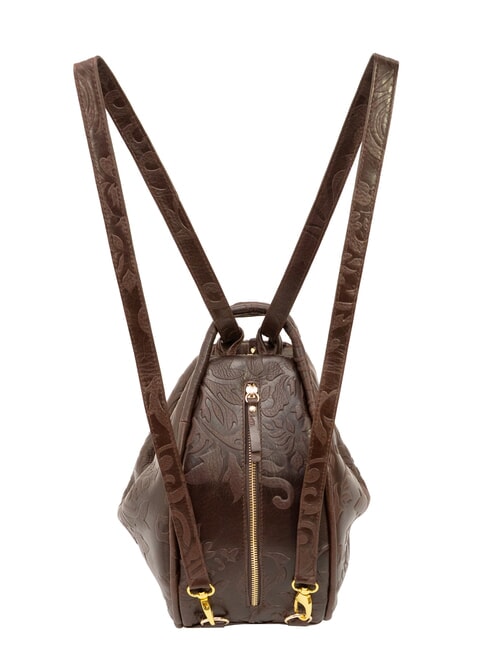 TRIO Damask leather satchel backpack damask brown - Women&rsquo;s Bags
