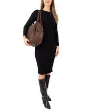 LESAC TRIO Damask leather satchel backpack damask brown - Women&rsquo;s Bags - 4