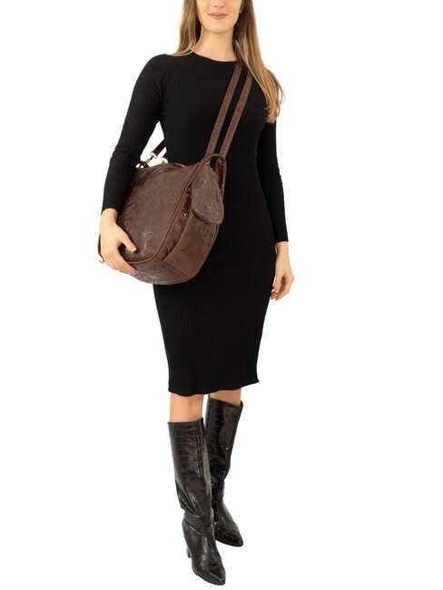 TRIO Damask leather satchel backpack damask brown - Women&rsquo;s Bags