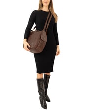 LESAC TRIO Damask leather satchel backpack damask brown - Women&rsquo;s Bags - 5