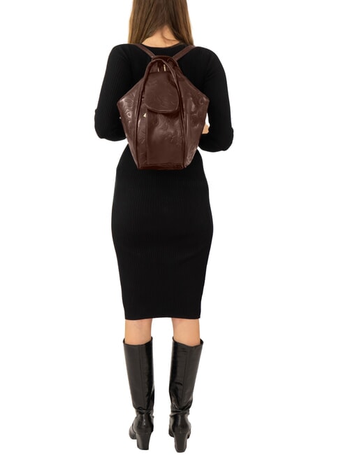 TRIO Damask leather satchel backpack damask brown - Women&rsquo;s Bags