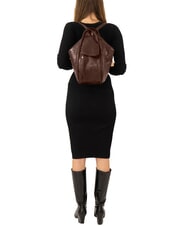 LESAC TRIO Damask leather satchel backpack damask brown - Women&rsquo;s Bags - 6