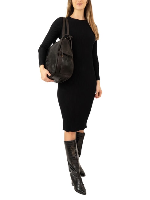 TRIO Damask leather satchel backpack black damask - Women&rsquo;s Bags