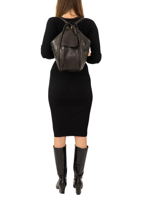 TRIO Damask leather satchel backpack black damask - Women&rsquo;s Bags