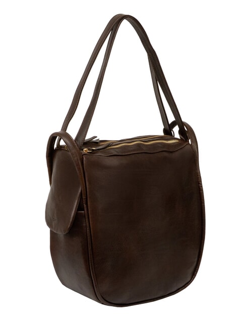 TRIO Nappa leather satchel backpack coffee - Women&rsquo;s Bags