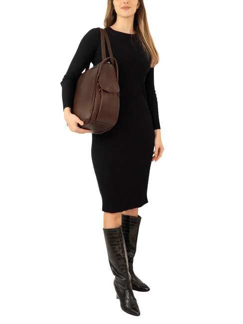 TRIO Nappa leather satchel backpack coffee - Women&rsquo;s Bags