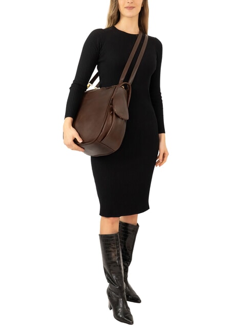 TRIO Nappa leather satchel backpack coffee - Women&rsquo;s Bags