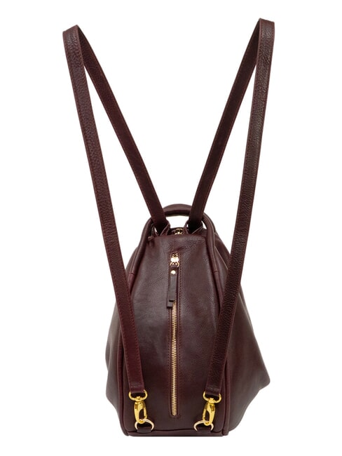 TRIO Nappa leather satchel backpack dark burgundy - Women&rsquo;s Bags