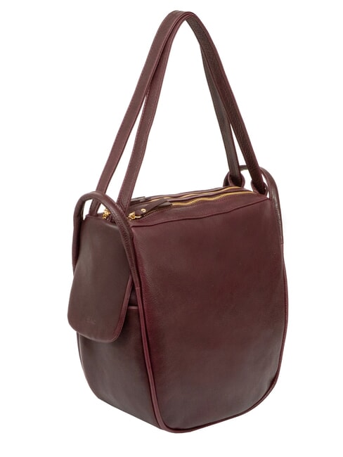 TRIO Nappa leather satchel backpack dark burgundy - Women&rsquo;s Bags