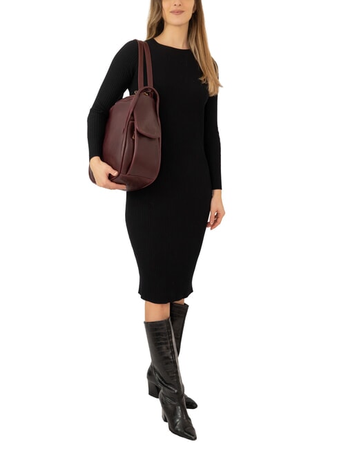 TRIO Nappa leather satchel backpack dark burgundy - Women&rsquo;s Bags