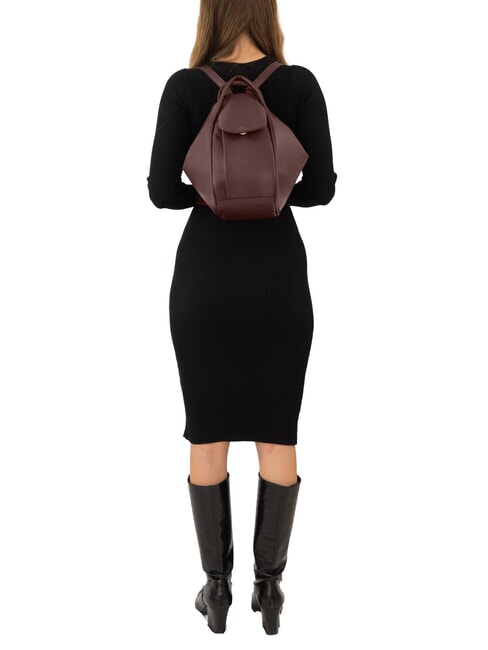 TRIO Nappa leather satchel backpack dark burgundy - Women&rsquo;s Bags