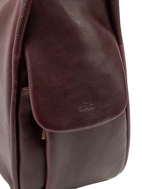 TRIO Nappa leather satchel backpack dark burgundy - Women&rsquo;s Bags