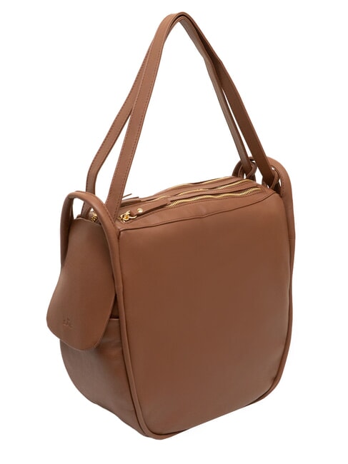 TRIO Nappa leather satchel backpack chocolate - Women&rsquo;s Bags