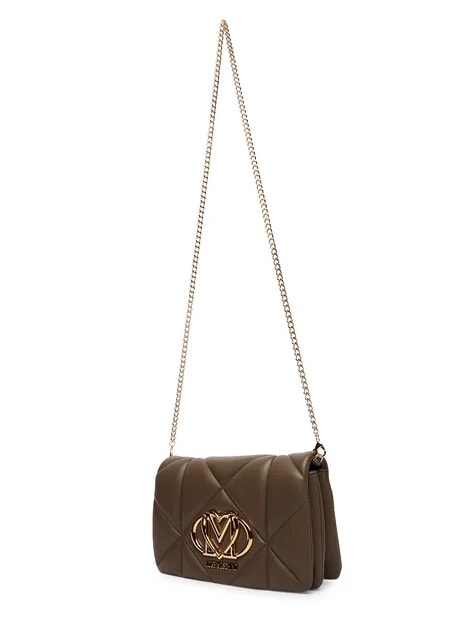 EMBOSSED Shoulder bag with flap mud - Women&rsquo;s Bags