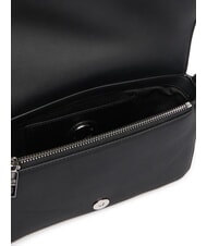 LOVE MOSCHINO SIGNATURE LOVE Shoulder bag with flap Black - Women&rsquo;s Bags - 5