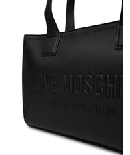 LOVE MOSCHINO SIGNATURE LOVE Shoulder shopping bag Black - Women&rsquo;s Bags - 3