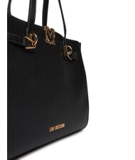LOVE MOSCHINO SOFT SCULPT Shoulder shopping bag Black - Women&rsquo;s Bags - 3