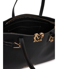 LOVE MOSCHINO SOFT SCULPT Shoulder shopping bag Black - Women&rsquo;s Bags - 5