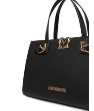 LOVE MOSCHINO SOFT SCULPT Handbag with shoulder strap Black - Women&rsquo;s Bags - 3
