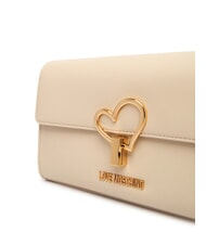 LOVE MOSCHINO HEART TURNLOCK Small shoulder bag ivory - Women&rsquo;s Bags - 3