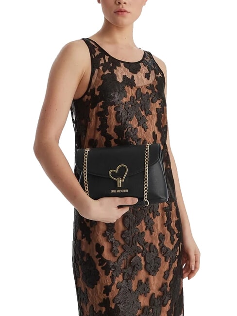 HEART TURNLOCK Convertible shoulder bag Black - Women&rsquo;s Bags