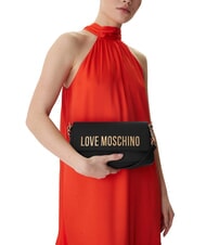 LOVE MOSCHINO BOLD LOVE Chain insert shoulder bag Black - Women&rsquo;s Bags - 5