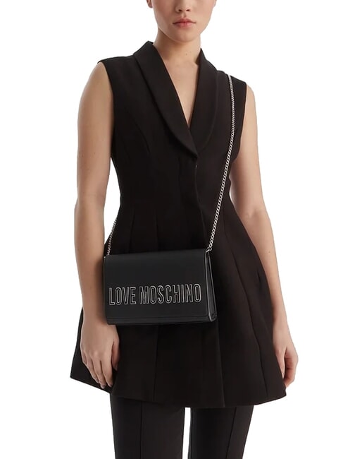 SMART DAILY Clutch bag with chain shoulder strap black lacquer - Women&rsquo;s Bags