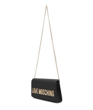 LOVE MOSCHINO SMART DAILY Clutch bag with chain shoulder strap Black - Women&rsquo;s Bags - 4