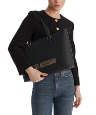 LOVE MOSCHINO BOLD LOVE Shoulder shopping bag Black - Women&rsquo;s Bags - 5