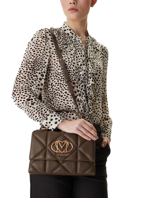 EMBOSSED Briefcase bag with shoulder strap mud - Women&rsquo;s Bags