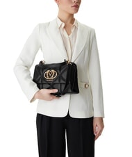 LOVE MOSCHINO EMBOSSED Briefcase bag with shoulder strap Black - Women&rsquo;s Bags - 5