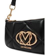 LOVE MOSCHINO EMBOSSED Small shoulder bag Black - Women&rsquo;s Bags - 3